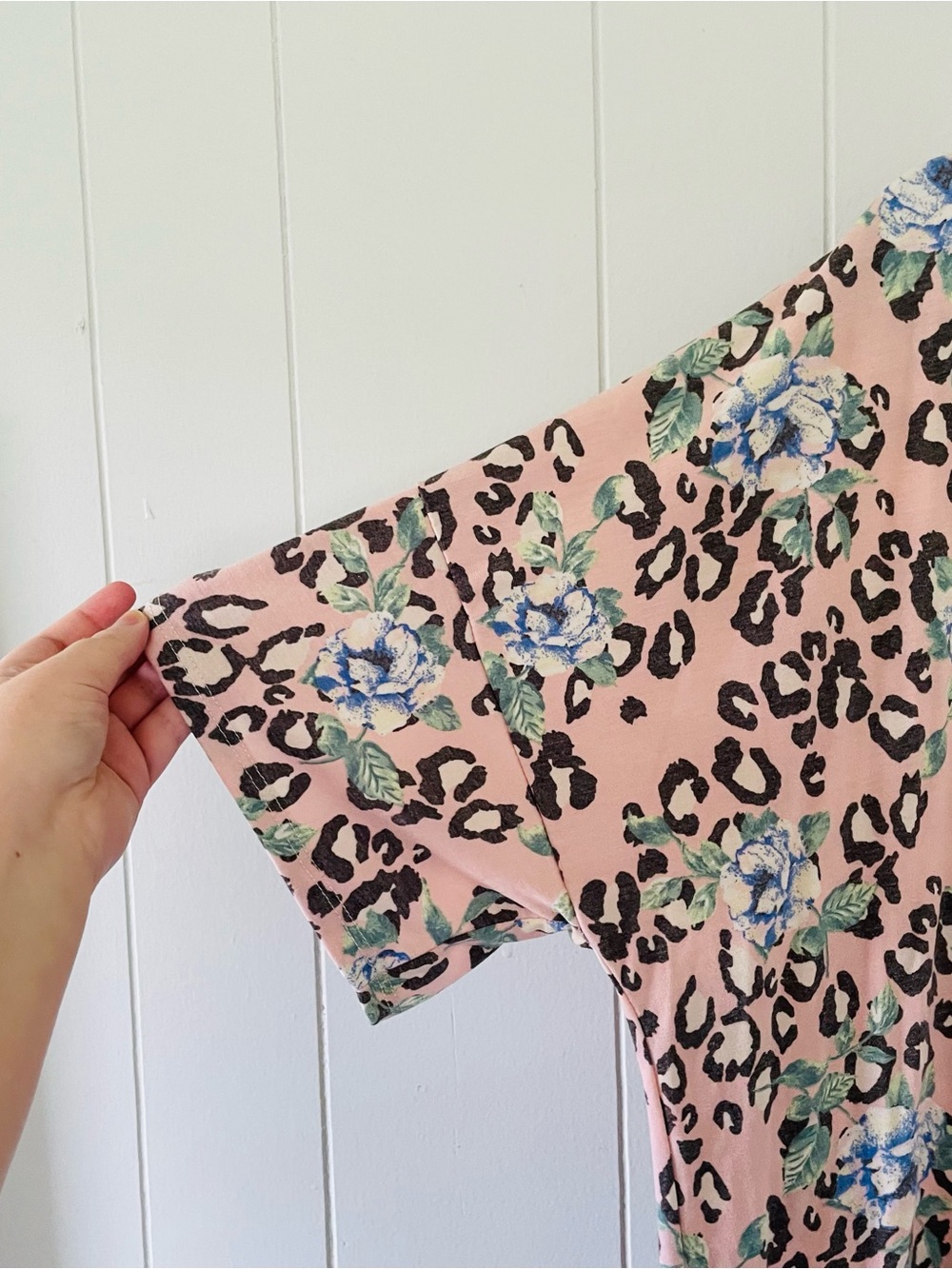 Sew In Love Pink Floral & Leopard Scoop Neck Tee - Picture 6 of 10